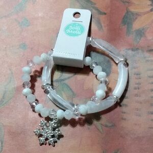 Jolli Molli Snowflake Stretchy Bracelet Givvy
